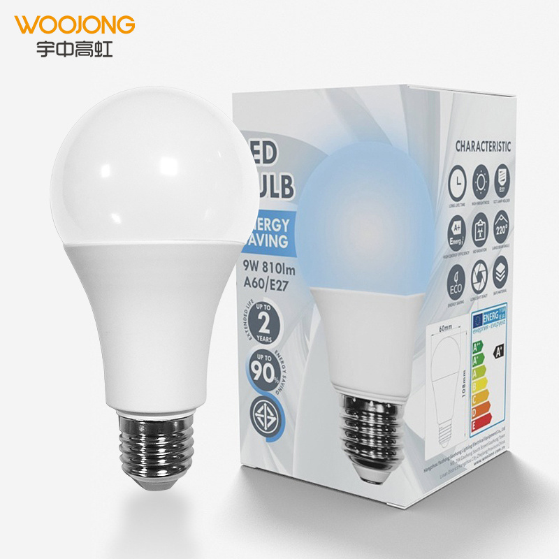 WOOJONG Light Bulbs Spotlight A19 Foco led 9w 800 Lumens E26 Base lamparas focos led