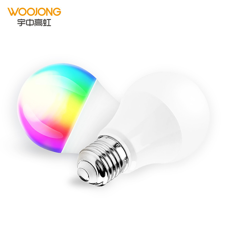 WOOJONG Good Quality Wifi Smart led light A60 7W 9W dimmable bulb with Tuya Alexa Google Tmall Genie