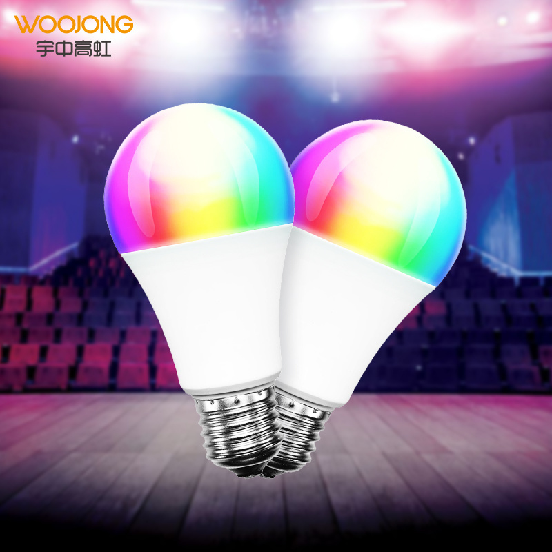 WOOJONG smart remote control dimmable RGB 16 million color changing focos inteligentes tuya smart bulb wifi led