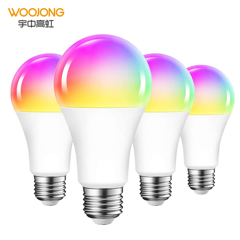 Woojong manufacturer 7w 220-240v WiFi E27 B22 smart bulb music bulbs with speaker