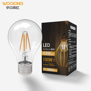 Woojong manufacturer led A60 E27 11W 220-240V clear gold custom classic giant Edison filament light bulb bulbs