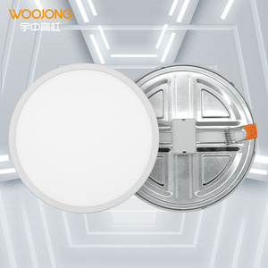 WOOJONG Cutout Hole Size Adjustable commercial Frameless Round Downlight Recessed Square Ceiling 15w 18w Led Panel Light