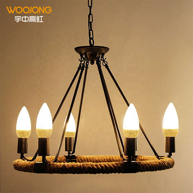 WOOJONG 5W/6W E14/E27 LED bulb C37 candle light Bombillos chandelier high lumen candelabra led light bulb