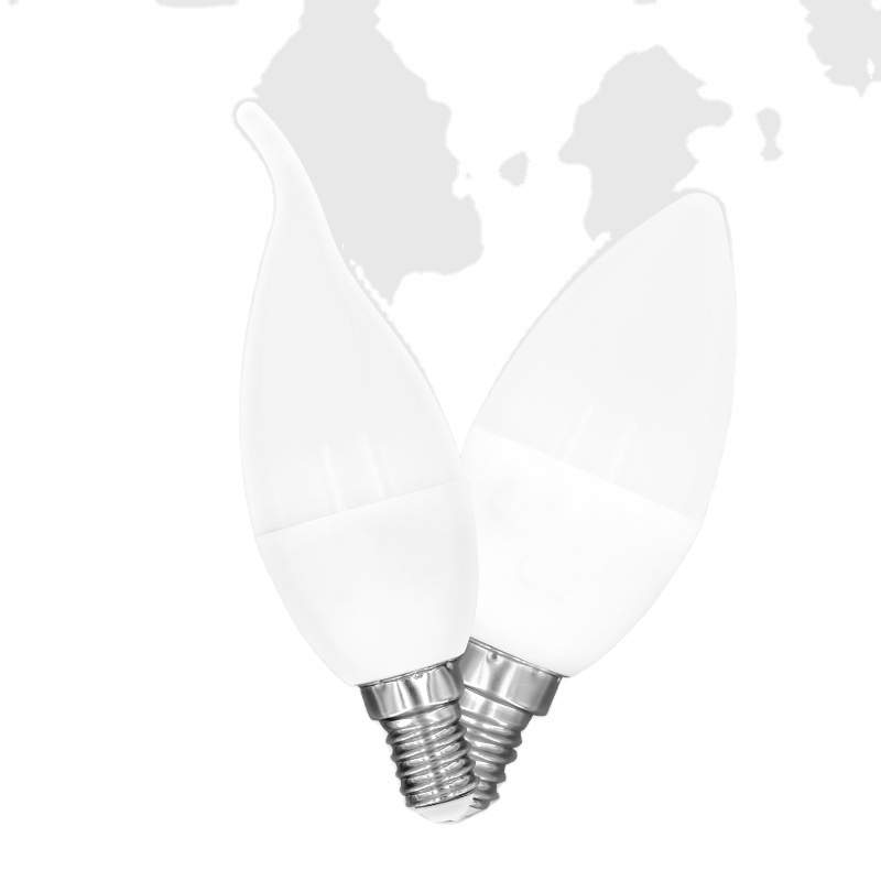 WOOJONG Factory Supplier LED Bulb LED Plastic High Quality 5W lights C37 E14 LED Candle Bulb flicker flame bulb Indoor Lighting