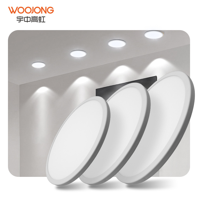 WOOJONG High Quality Surface Mount LED Ceiling Lights For Indoor Lighting 15W 18W OEM Plastic + Aluminium IP 20 LED Panel Lights