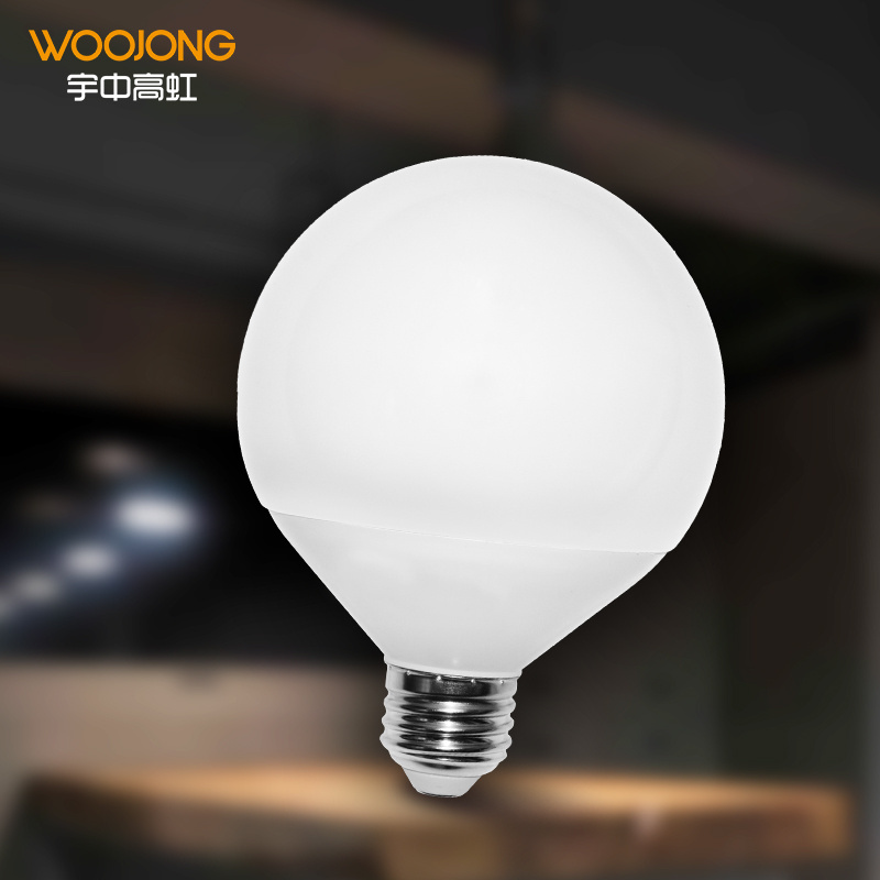 Woojong Factory Direct Supply LED Bulbs 12W 15W Big Globe LED Lamp E26 E27 Lamp Base With PC Cover High Quality Indoor Lights