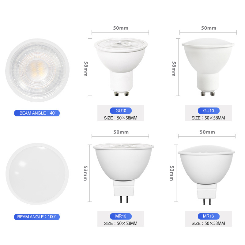 Woojong Hot sale AC Plastic Aluminium Indoor Heat Resistant Led Recessed Round small spotlight gu10 led bulb