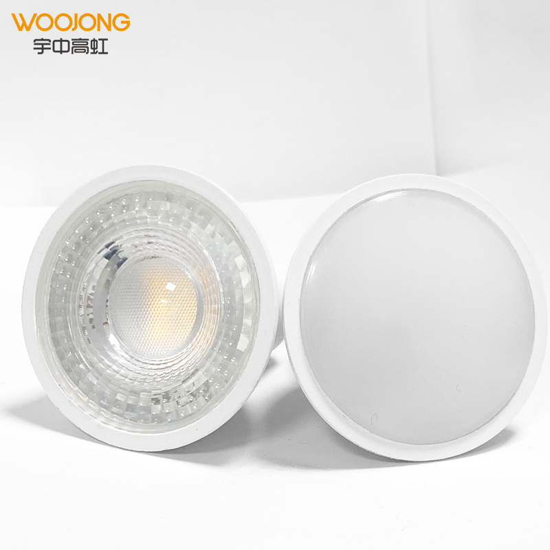 Woojong Hot sale AC Plastic Aluminium Indoor Heat Resistant Led Recessed Round small spotlight gu10 led bulb