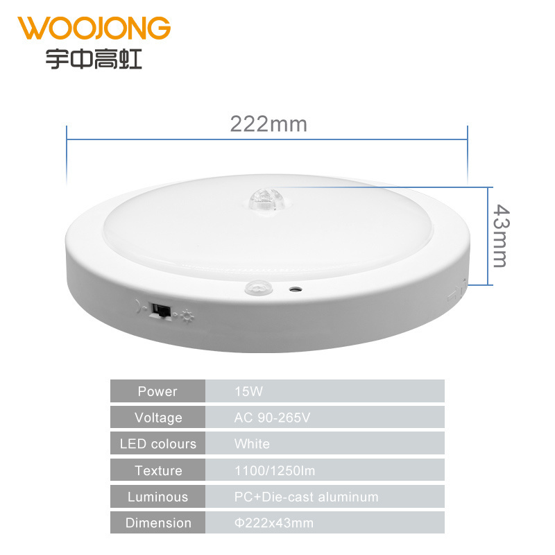 WOOJONG LED Ceiling Lamp With Dimmable Infrared Induction 24W 36W with WIFI Surface Mounted Ceiling Light