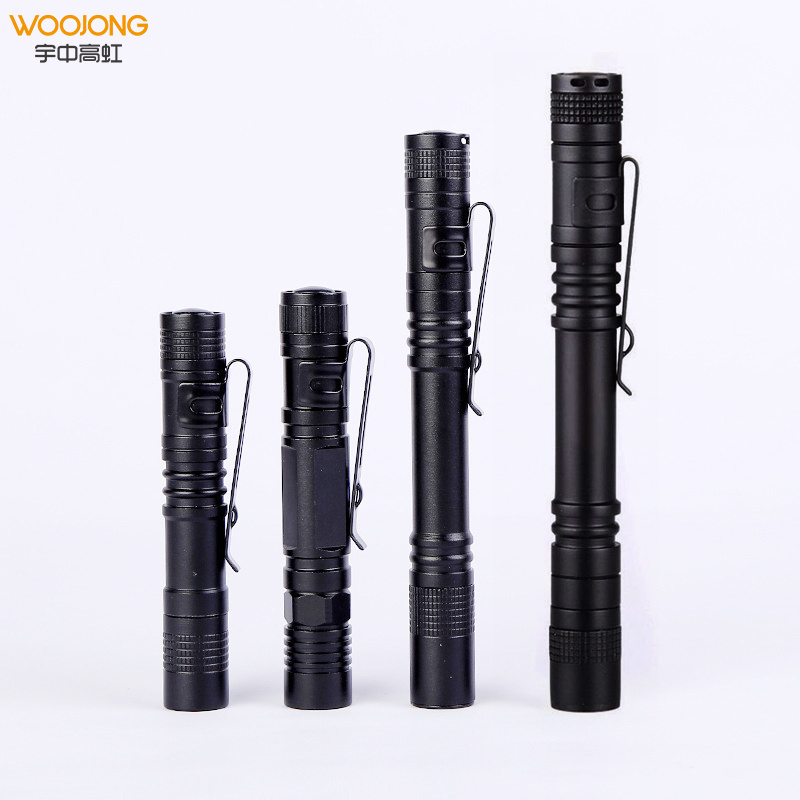 Woojong High Power Aluminium Alloy Pen Light Mini Flat Penlight Led Mini Flashlights Torches