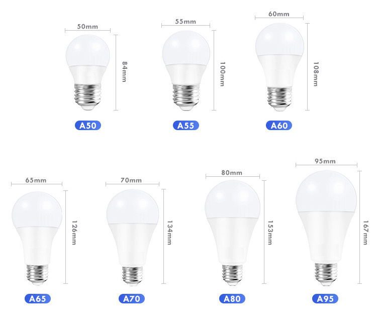 WOOJONG Factory Direct Hot Selling Small Shape with High Wattge LED A Bulb 5W 7W 9W 12W 15W 18W Bright Shinning Indoor Lighting