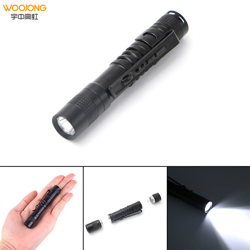 Woojong High Power Aluminium Alloy Pen Light Led Mini rechargeable hunting laser Flashlights Torches