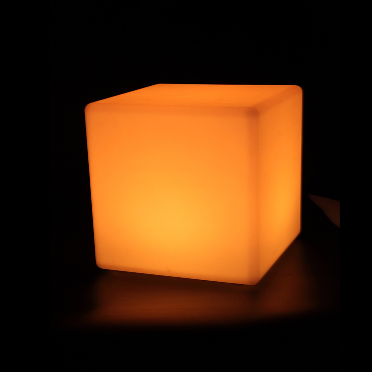 16 colors changing led light cube/glow led cube stools/40 cm plastic led cube