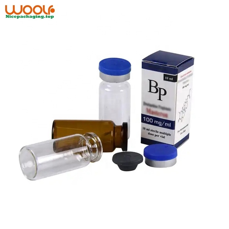 3ml 5ml 2ml 1ml 10ml vial stickers and box package free design