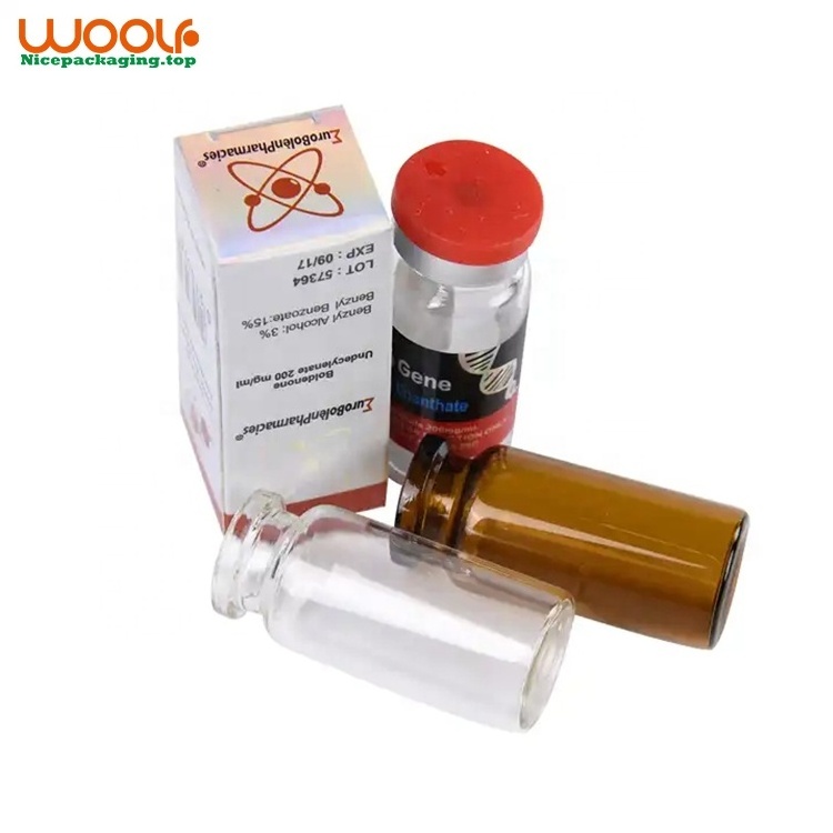 3ml 5ml 2ml 1ml 10ml vial stickers and box package free design