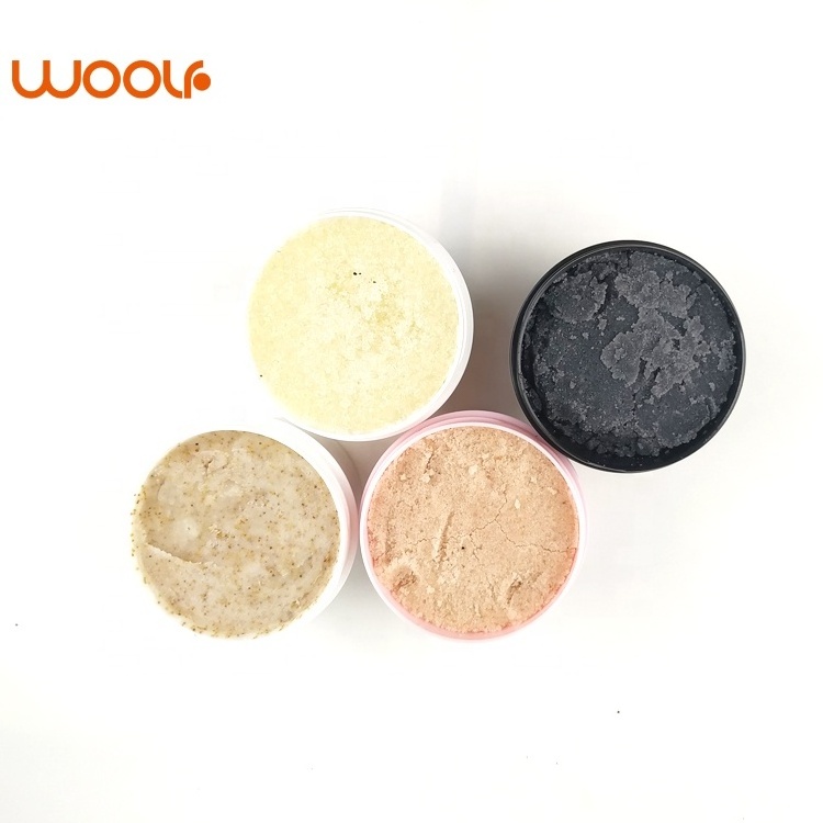 Private label beauty product skin care almond vegan bamboo charcoal body scrub for exfoliator