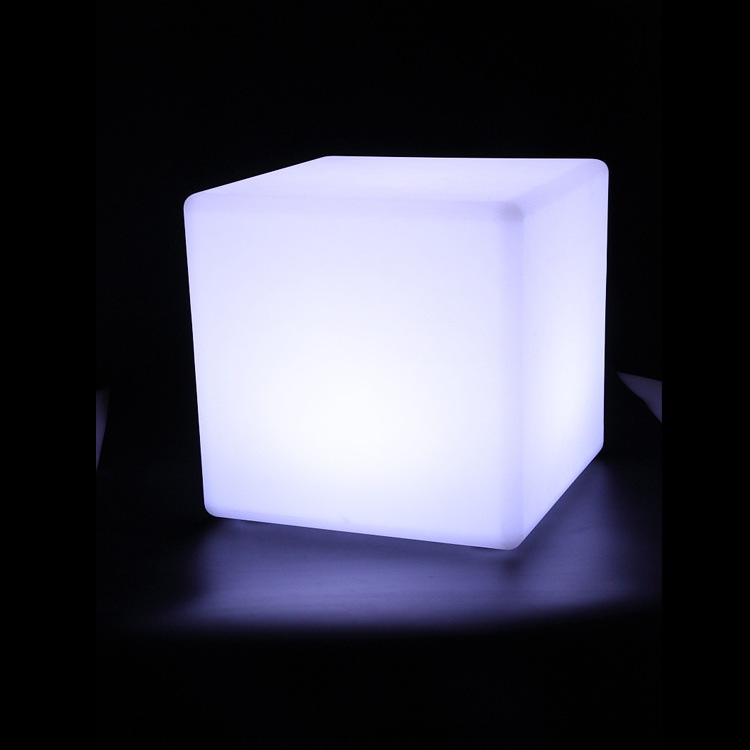 16 colors changing led light cube/glow led cube stools/40 cm plastic led cube