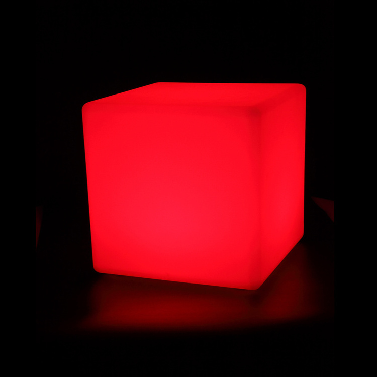 16 colors changing led light cube/glow led cube stools/40 cm plastic led cube