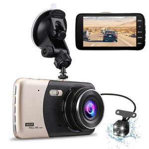 4.0In IPS Dual Lens Car Camera Auto DVR Camcorder Cars 24H Parking Video Recorder Dash Cam Full HD 1080p Black Box Dvr Car Cam