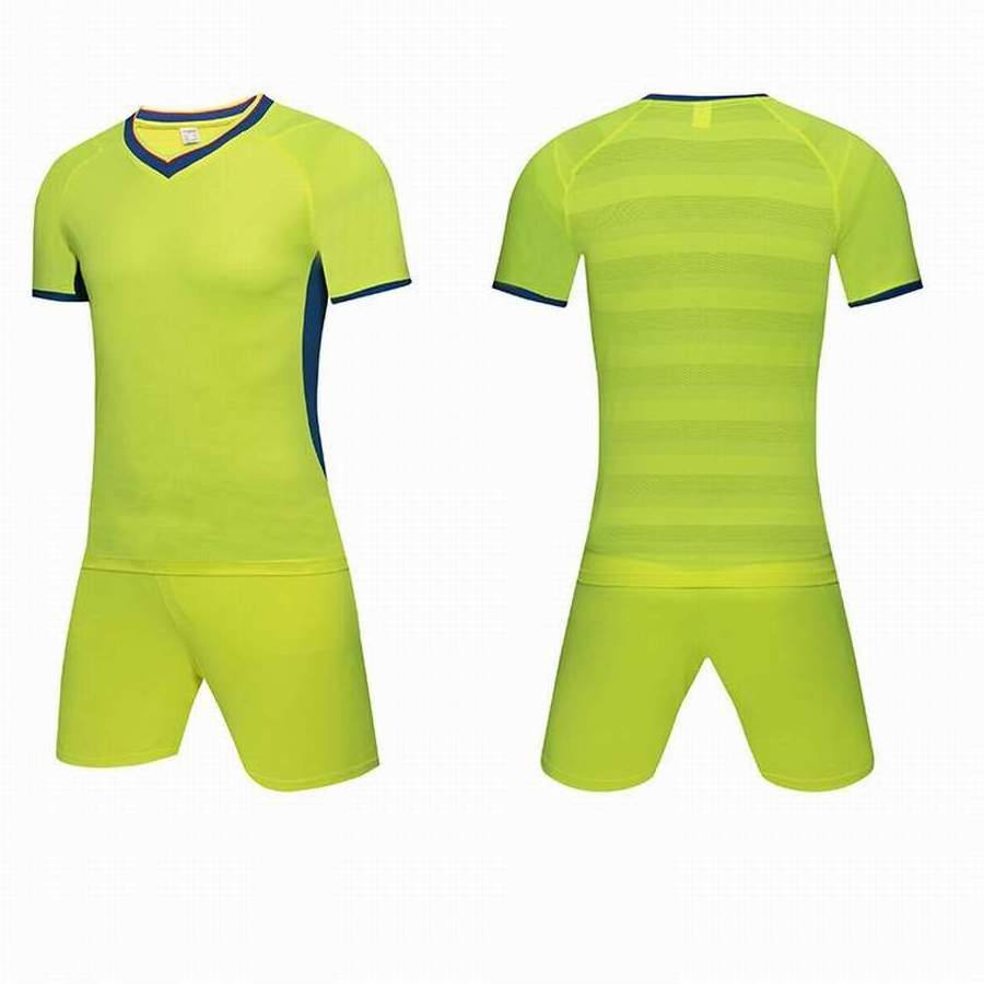 High Quality Football Kits Full Set Jerseys Soccer Uniform Training Latest Designs Youth Sublimated Neon Green Soccer Uniform