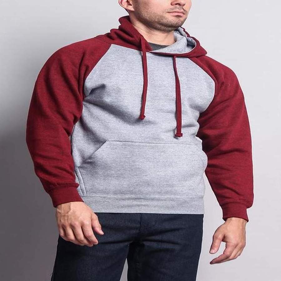 Zippered Side Pocket Drawstrings Hooded Muscle Training Fitted Sweatshirts Plaid Quilted Jacquard Pullover Gym Hoodies Men