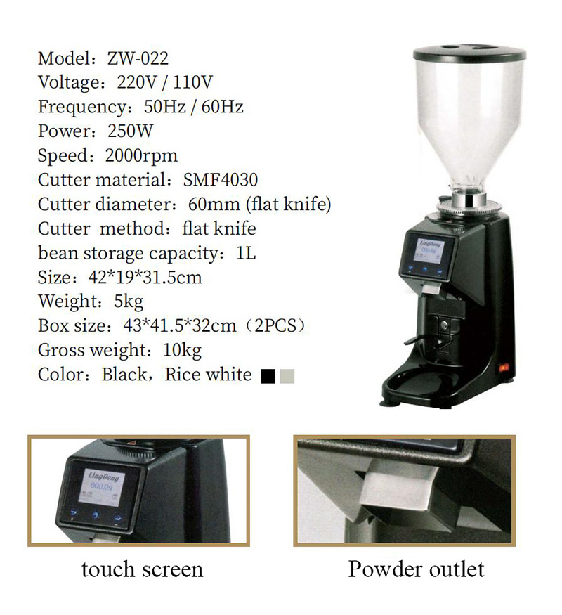 Professional Coffee Equipment Coffee Grinder Series Multi-application Coffee Grinder with Anti-jumping bean device