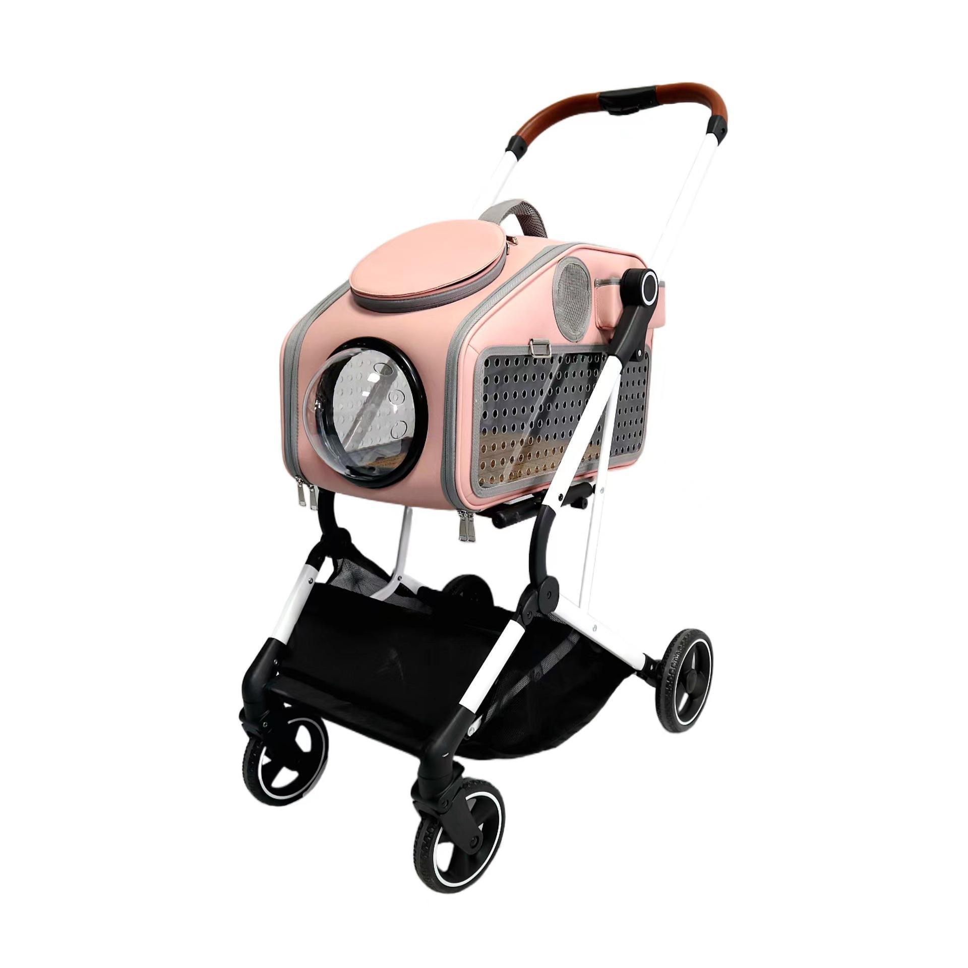 Foldable Dog Stroller Detachable Pet Stroller 4 Wheels Dog Trolley Carrier Travel Cart For Dogs And Cats