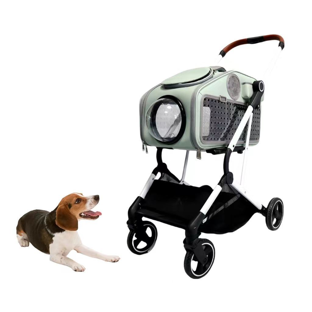 Foldable Dog Stroller Detachable Pet Stroller 4 Wheels Dog Trolley Carrier Travel Cart For Dogs And Cats