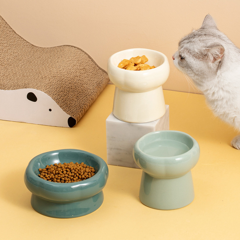 Wholesale Elevated  Pet Feeder Bowl Cat Dog Bowls Ceramic Bowls Raised Feeder for Pet