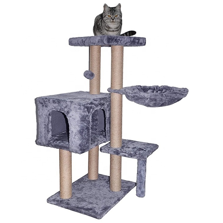 Pet Supplier big Cat Tree Sisal Cat Scratching Toy with a Ball Activity Centre Cat Tower Furniture