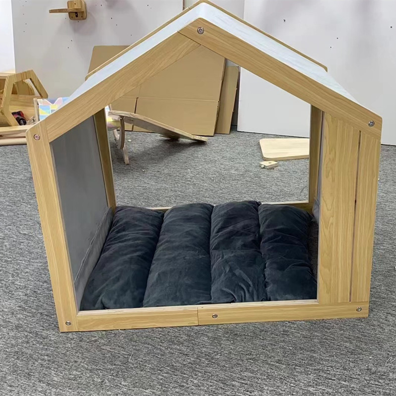 Large Dog Crate Furniture Wood Dog Tent House Factory Customized Dog House Inside Indoor Pet Cat House