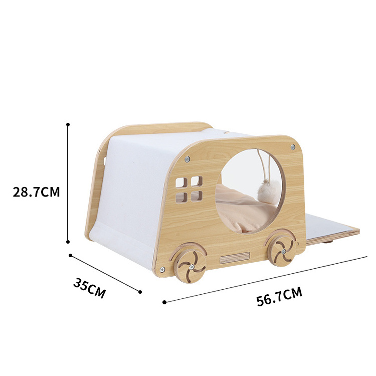 Hot Sale Pet Small Animal Kennel House Modern Design Movable Cat House Car Customize DIY Pet House