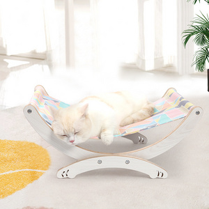 New Pet Swing Chair Hammock Cat Bed Wooden Pet Cat Dog Bed Hammock Rocking Bed