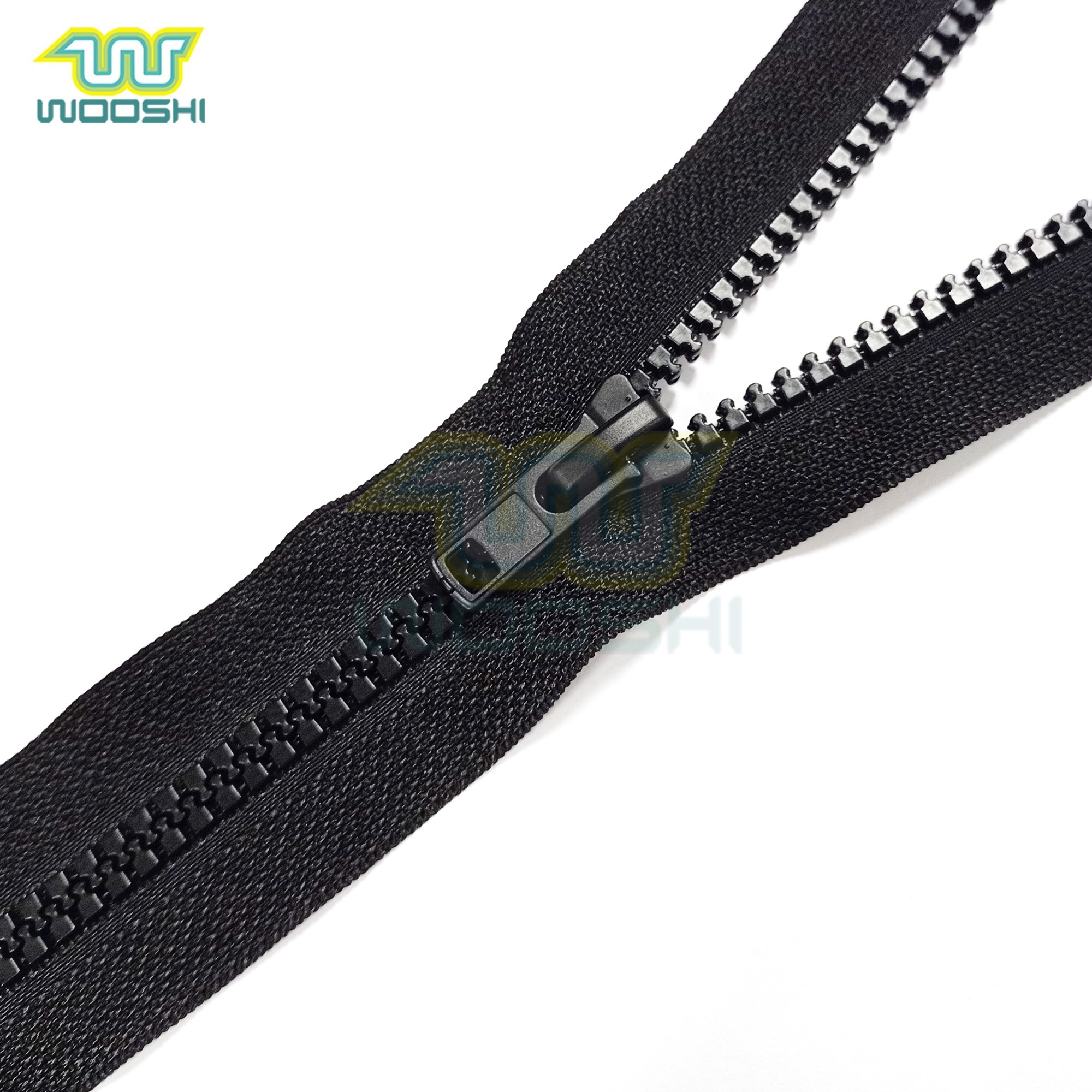 8# Plastic Zipper Black Resin Zipper High Quality Autolock Zipper Slider Matte Black Painting for Bags