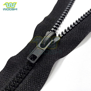 8# Plastic Zipper Black Resin Zipper High Quality Autolock Zipper Slider Matte Black Painting for Bags