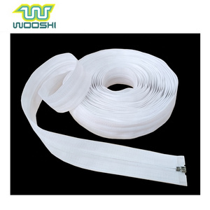 Eco-friendly No.5 nylon coil zipper for mattress bed hot sale nylon zipper long chain