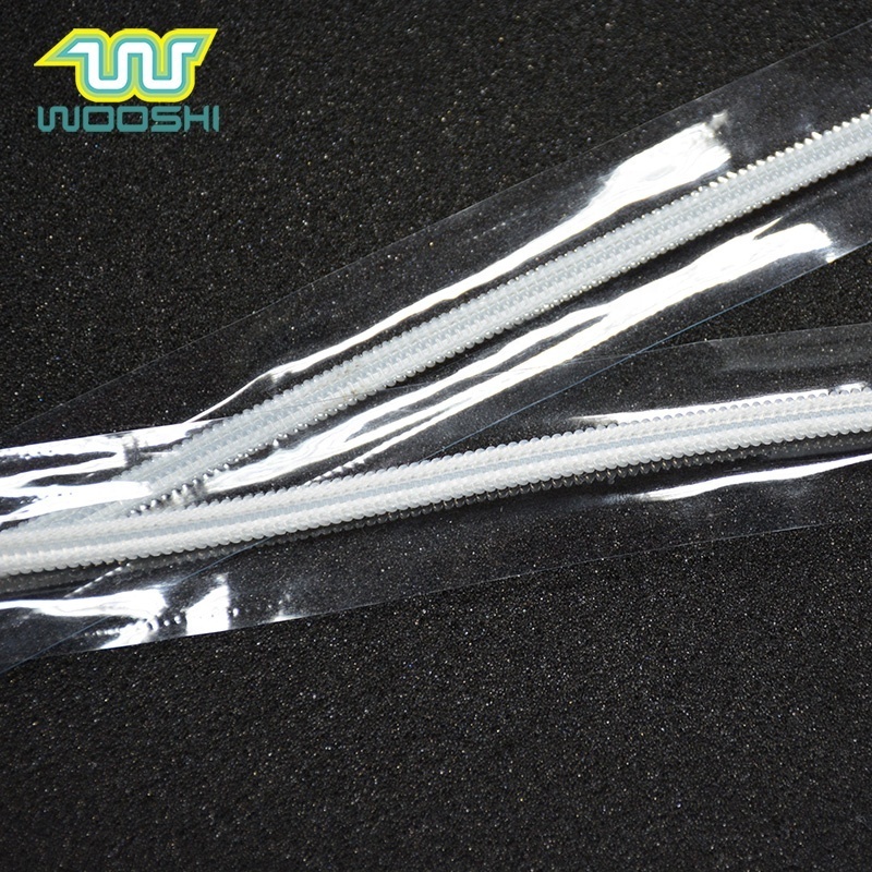 Waterproof PVC Tape Zipper Clear PVC Tape Nylon Coil Zipper Rolls Transparent Zipper for PVC Plastic Custom Fast Delivery 5#