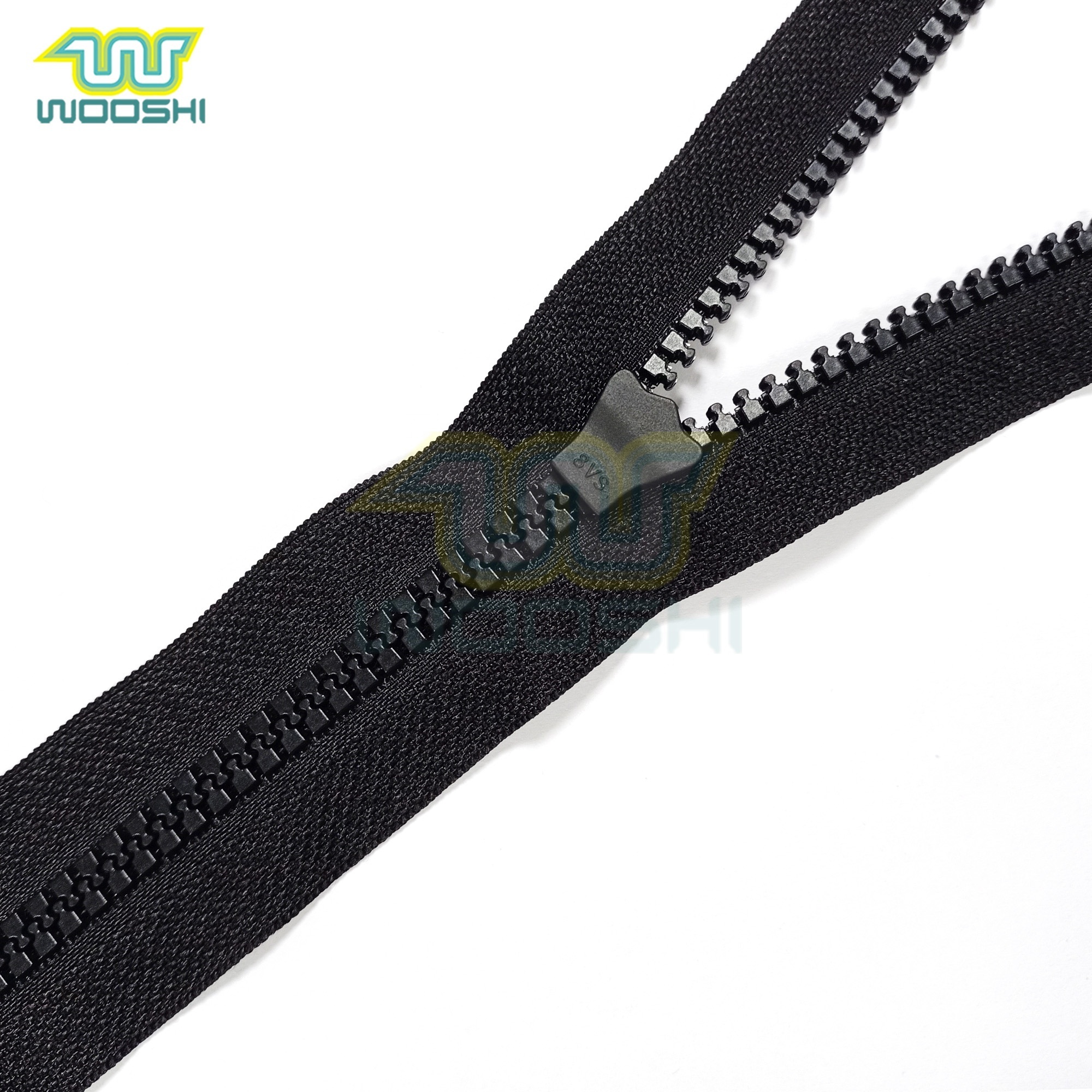 8# Plastic Zipper Black Resin Zipper High Quality Autolock Zipper Slider Matte Black Painting for Bags