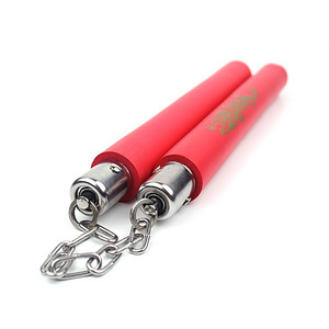 Woosung nunchakus stainless steel chain steel foam nunchakus martial art training china nunchaku