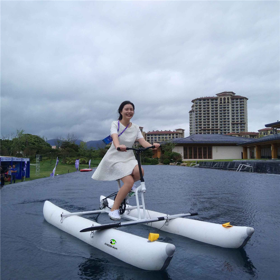 Zebec Inflatable Water Bike Swan Pedal Boat Person Jet Bike Flying Hydro Bikes Sale Parts Boat