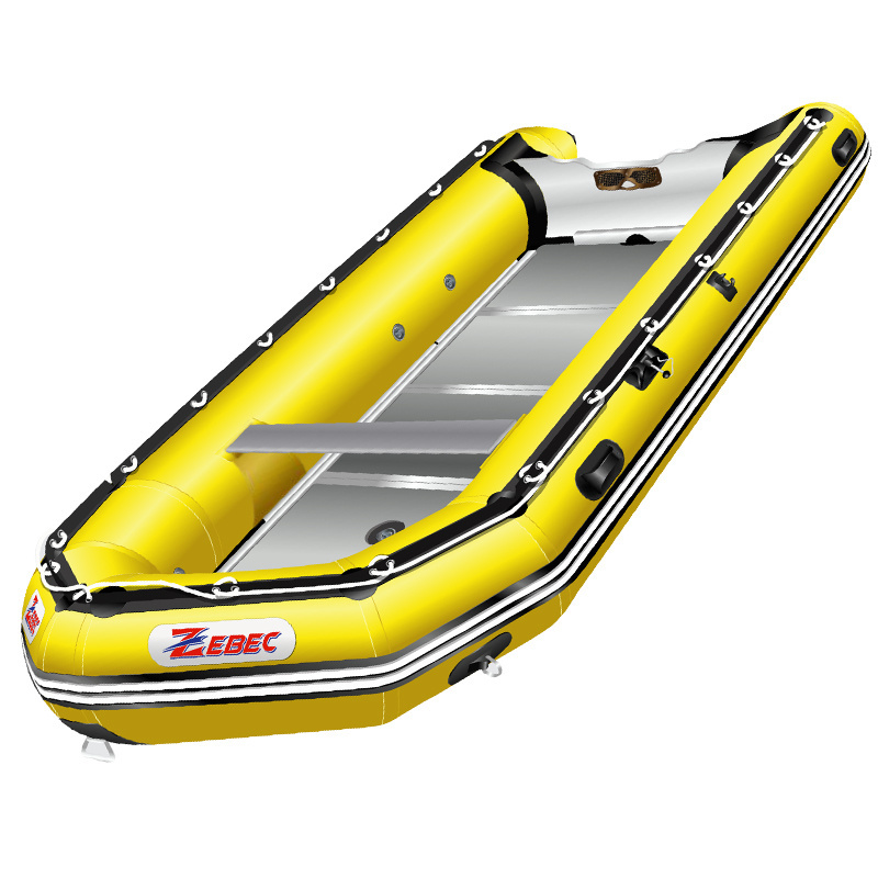 Zebec Kxone factory wholesale Pvc Inflatable Boat Aluminum floor Rubber Dinghy Inflatable rowing Boat for sale