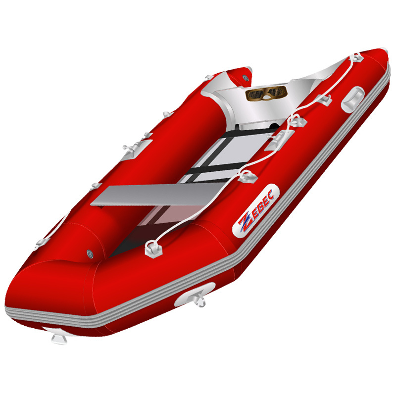 Zebec Kxone factory wholesale Pvc Inflatable Boat Aluminum floor Rubber Dinghy Inflatable rowing Boat for sale