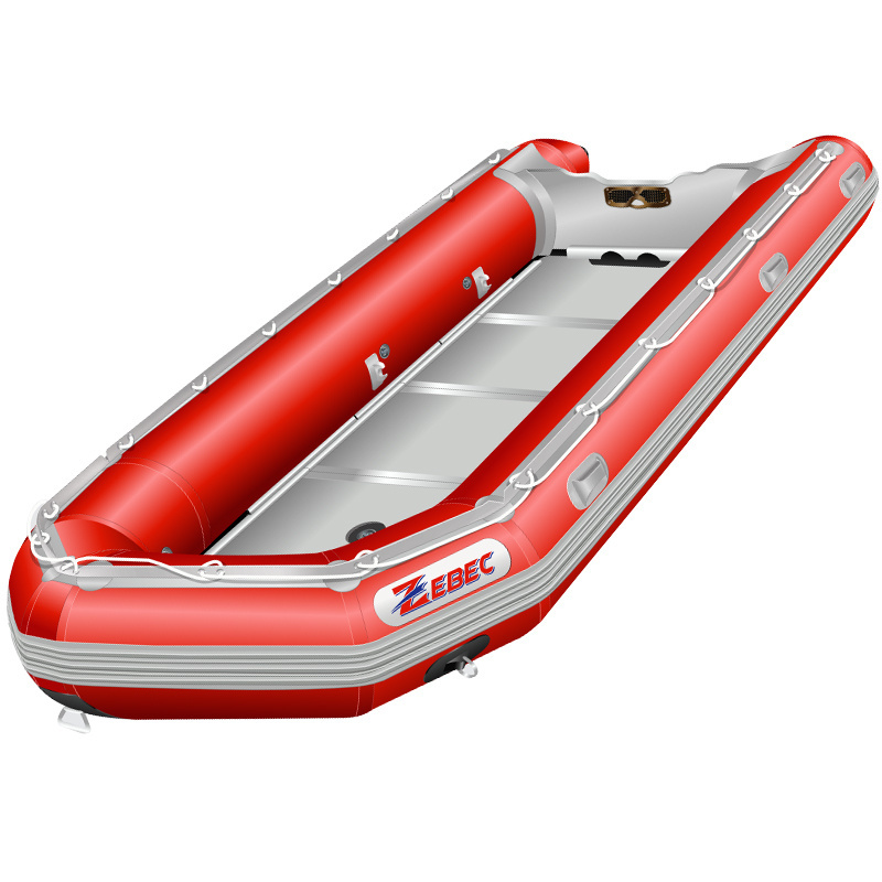 Zebec Kxone factory wholesale Pvc Inflatable Boat Aluminum floor Rubber Dinghy Inflatable rowing Boat for sale