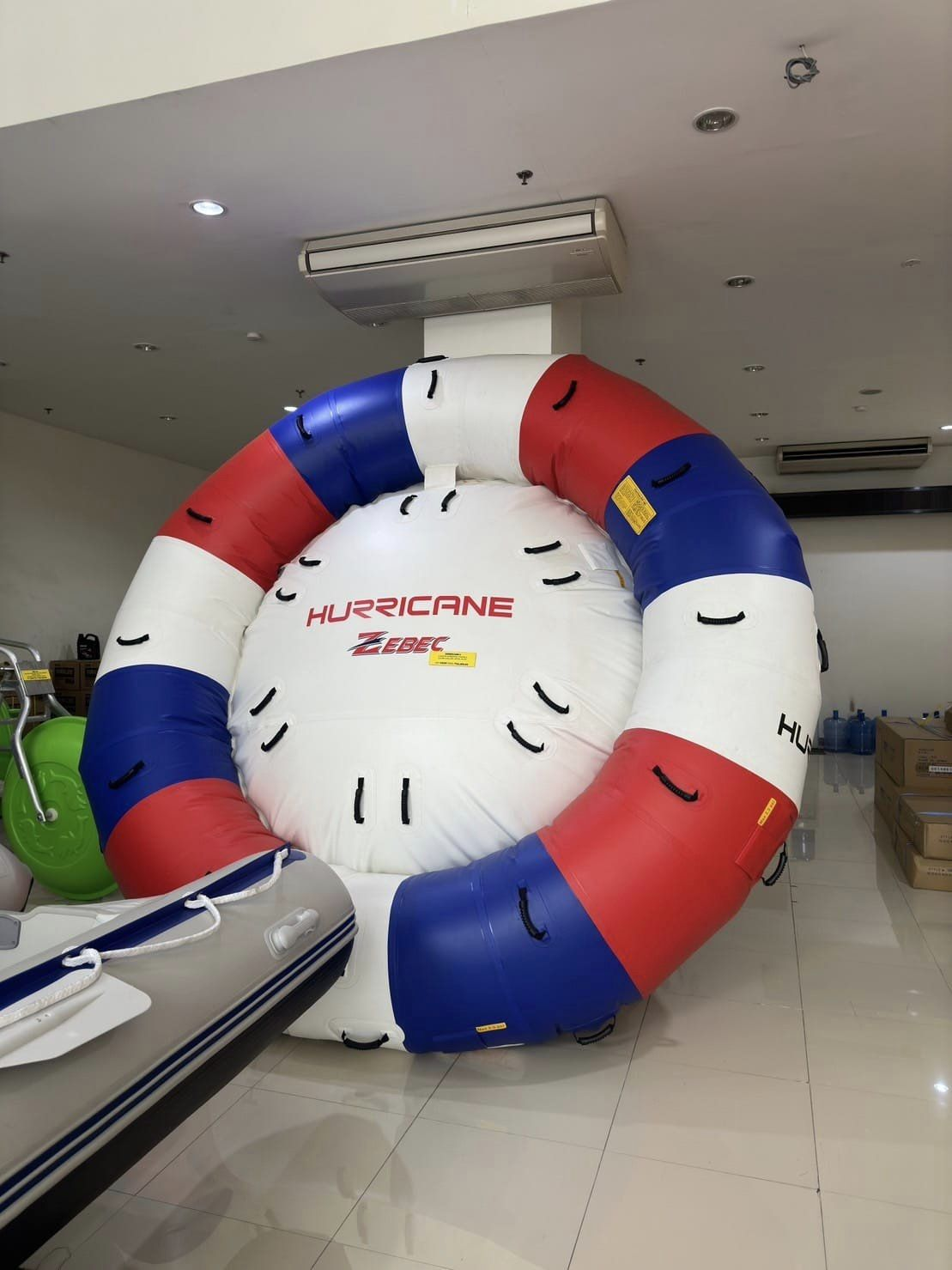 Zebec Kxone water park top quality  Spinning Towable Tube Inflatable Water Disco Flying Boat For Sale