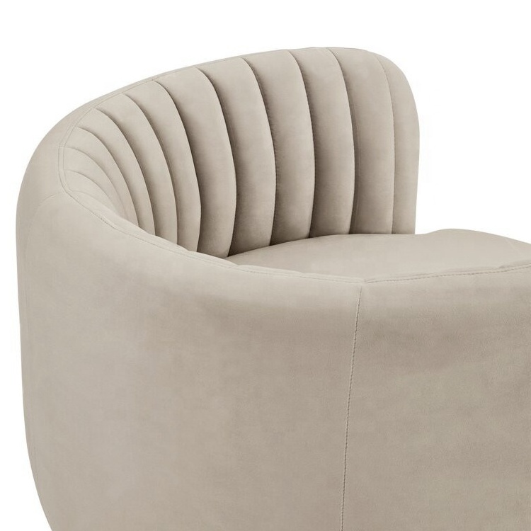 Modern Deep Channel Swivel Leisure Chair Luxury Accent Chair.