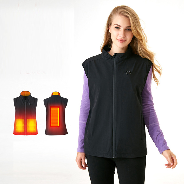 Heated Vest for Women Temperature Adjustable Electric Warm Vest 4 Heating Panels