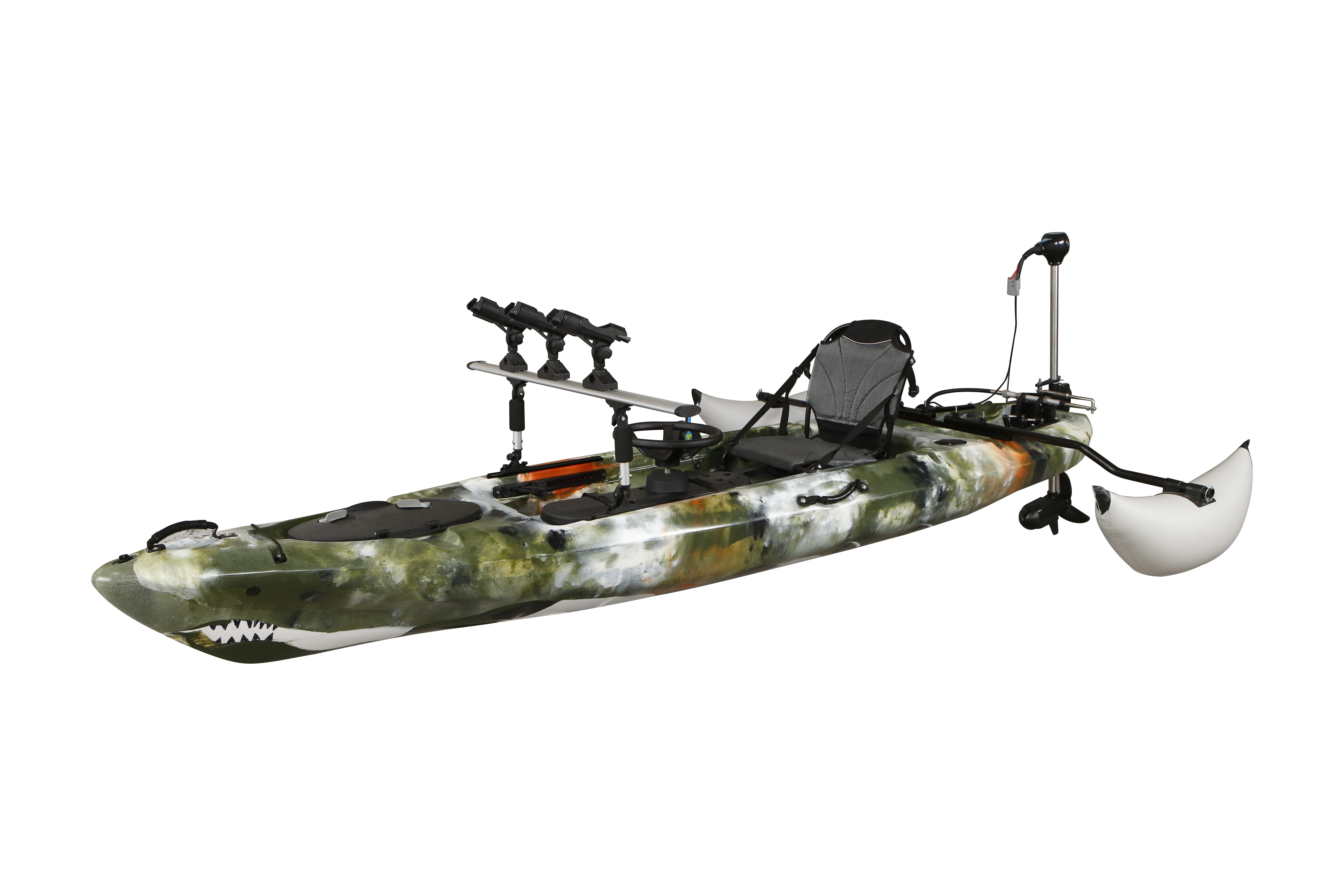 Woowave New Design Single Fishing Kayak With Pedal Drive Canoe Tandem Kayak One Person Kayak with Electric Motor