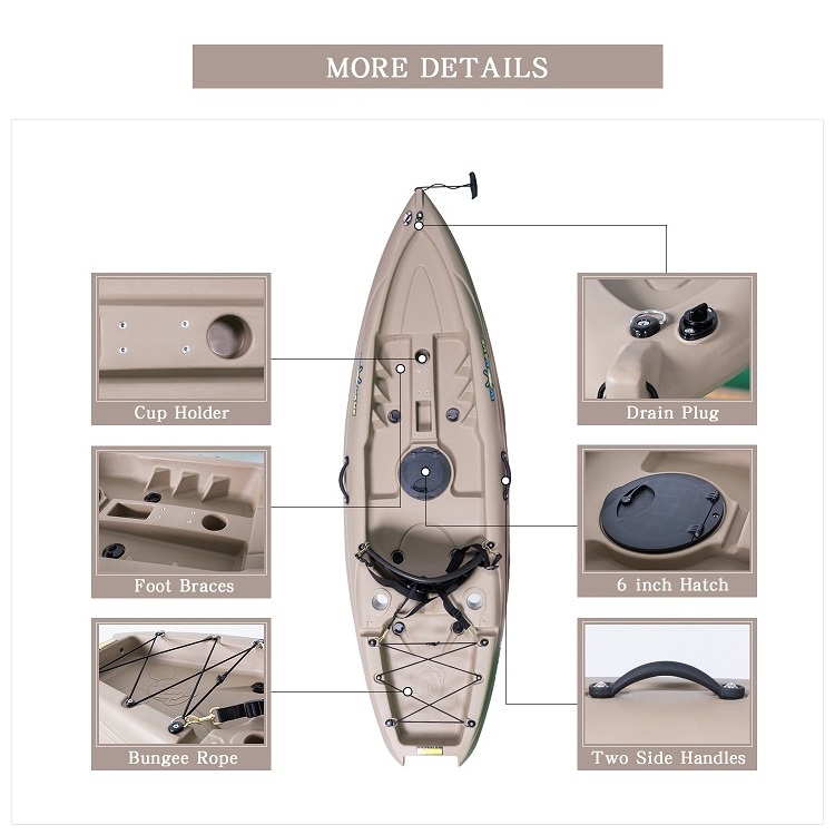 Woowave factory cheap price 1 person Pedal drive fishing kayak