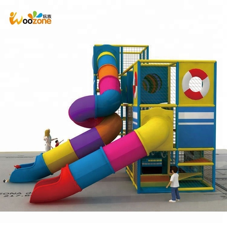 Playground Parts,Indoor Playground Plastic Parts Spiral Tube Slide