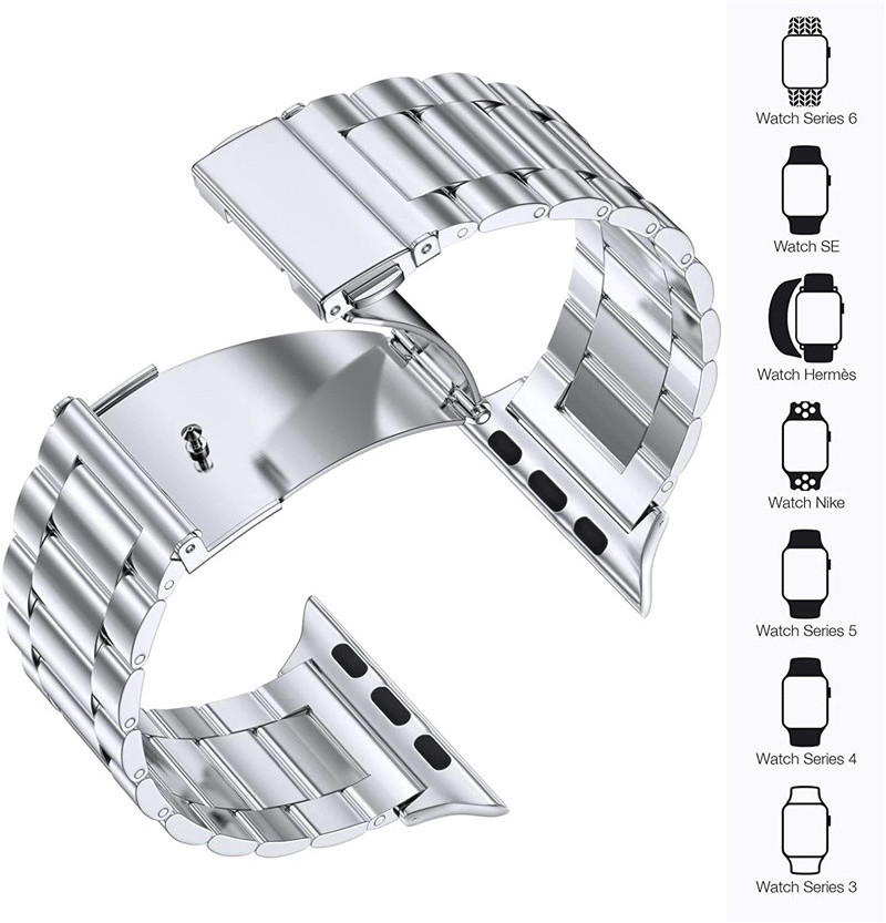 Metal Strap For Apple Watch Ultra 49 MM 8 7 45 41 Stainless Steel Smart Watch Wristband For iWatch 6 5 4 3 SE 44 42 40 MM Bands